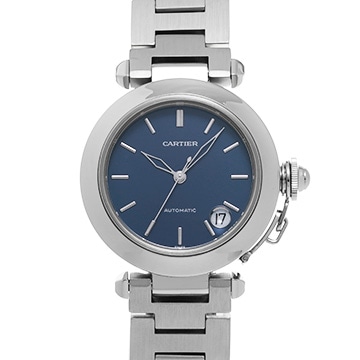 カルティエ パシャC W31014M7 ブルー ユニセックス 時計 【中古】【wristwatch】