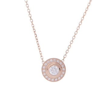 カルティエ ダムールネックレス パヴェ ゴールド K18ピンクゴールド PG レディース ジュエリー 【中古】【jewelry】
