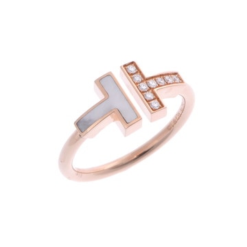 ティファニー Tワイヤーリング ゴールド K18ピンクゴールド PG レディース ジュエリー 【中古】【jewelry】
