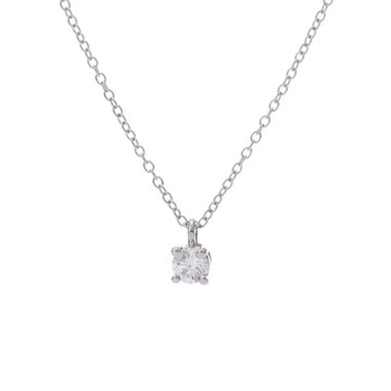 ティファニー ソリティアネックレス シルバー Pt950プラチナ レディース ジュエリー 【中古】【jewelry】