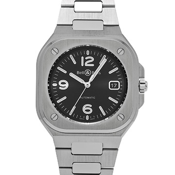ベル＆ロス BR 05 ブラックスチール BR05A-BL-ST/SST ブラック メンズ 時計 【中古】【wristwatch】