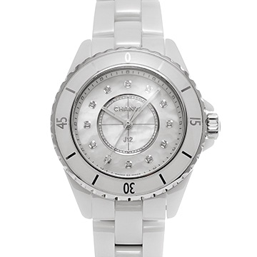 シャネル J12 33MM H5704 ホワイトシェル/ダイヤモンド レディース 時計 【中古】【wristwatch】