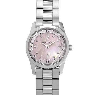 ブルガリ ソロテンポ ST30S ピンクシェル/ダイヤモンド レディース 時計 【中古】【wristwatch】