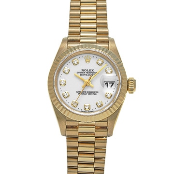 ロレックス デイトジャスト 26 69178G ホワイト/ダイヤモンド レディース 時計 【中古】【wristwatch】