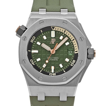 オーデマ ピゲ ロイヤルオーク オフショア ダイバー 15720ST.OO.A052CA.01 カーキグリーン メンズ 時計 【中古】【wristwatch】