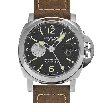 パネライ ルミノール GMT アッチャイオ PAM01088 ブラック メンズ 時計 【中古】【wristwatch】