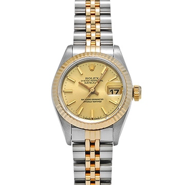 ロレックス デイトジャスト 69173 シャンパン レディース 時計 【中古】【wristwatch】