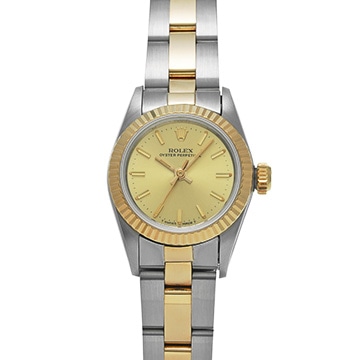 ロレックス オイスターパーペチュアル 67193 シャンパン レディース 時計 【中古】【wristwatch】