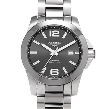 ロンジン コンクエスト L3.657.4.06.7 グレー メンズ 時計 【中古】【wristwatch】
