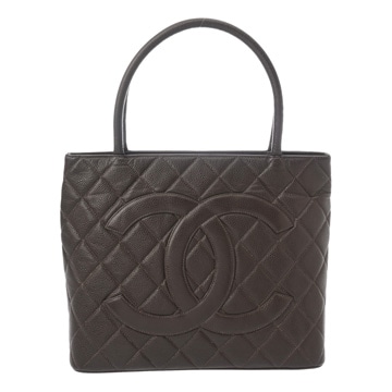 シャネル 復刻トート ブラウン A01804 キャビアスキン レディース バッグ 【中古】【bag】