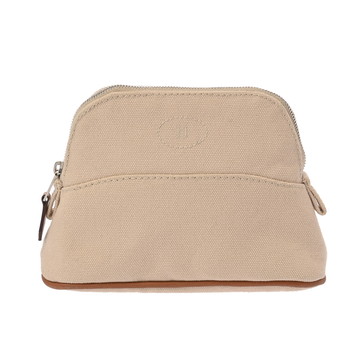 エルメス ボリード ポーチ ミニミニ ベージュ コットンキャンバス レディース 【中古】【bag】