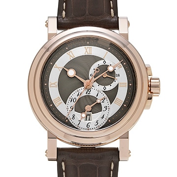 ブレゲ マリーン GMT 5857BR/Z2/5ZU グレー/シルバー メンズ 時計 【中古】【wristwatch】