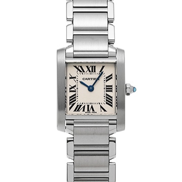 カルティエ タンクフランセーズ SM W51008Q3 シルバー レディース 時計 【中古】【wristwatch】