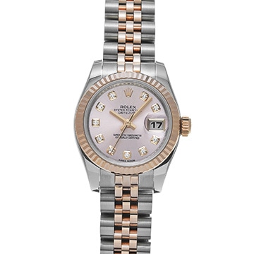 ロレックス デイトジャスト 179171G ピンク/ダイヤモンド レディース 時計 【中古】【wristwatch】