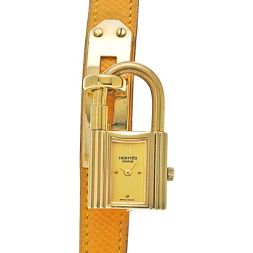 エルメス ケリーウォッチ KE1.201 シャンパン レディース 時計 【中古】【wristwatch】