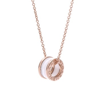 ブルガリ B.ZERO1ネックレス ゴールド K18ピンクゴールド PG/ホワイトセラミック レディース ジュエリー 【中古】【jewelry】