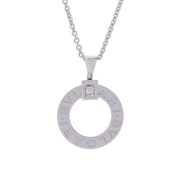 ブルガリ ブルガリブルガリ ネックレス 1PD シルバー K18ホワイトゴールド WG レディース ジュエリー 【中古】【jewelry】