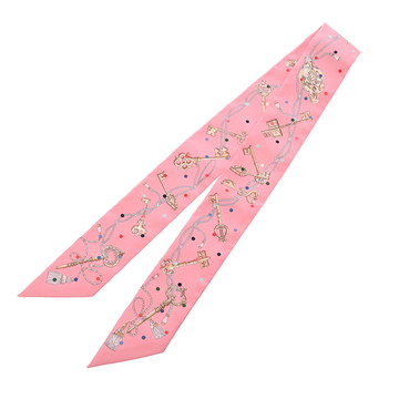 エルメス ツイリー LES CLES A POIS ピンク/マルチカラー 063871S シルク100％ レディース 【未使用】【other】