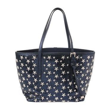 ジミーチュウ メタリックブルー レザー レディース バッグ 【中古】【bag】