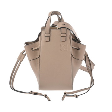 ロエベ ハンモック ドローストリングバッグ ミニ サンド 314.30.V07 クラシックカーフ レディース バッグ 【中古】【bag】