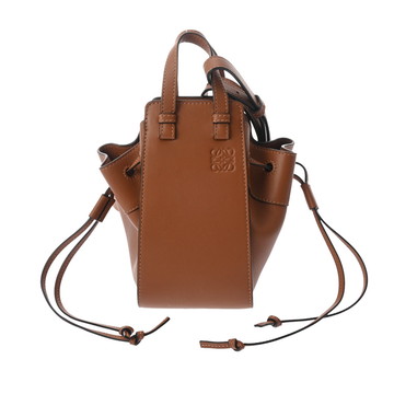 ロエベ ハンモック ドローストリングバッグ ミニ タン 314.30.V07 クラシックカーフ レディース バッグ 【中古】【bag】