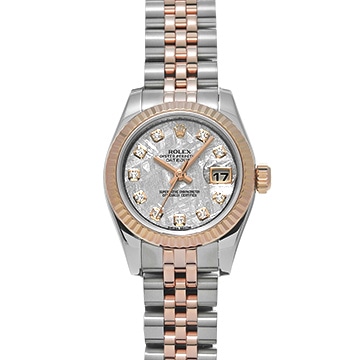 ロレックス デイトジャスト 179171G メテオライト/ダイヤモンド レディース 時計 【中古】【wristwatch】