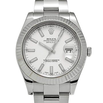 ロレックス デイトジャスト II 116334 ホワイト メンズ 時計 【中古】【wristwatch】