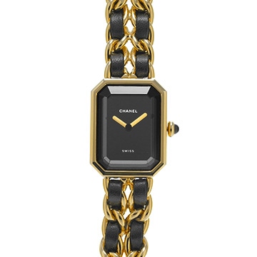 シャネル プルミエール L H0001 ブラック レディース 時計 【中古】【wristwatch】