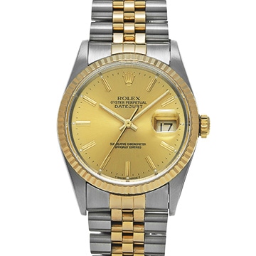 ロレックス デイトジャスト 16233 シャンパン メンズ 時計 【中古】【wristwatch】
