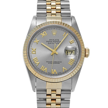 ロレックス デイトジャスト 16233 グレー メンズ 時計 【中古】【wristwatch】