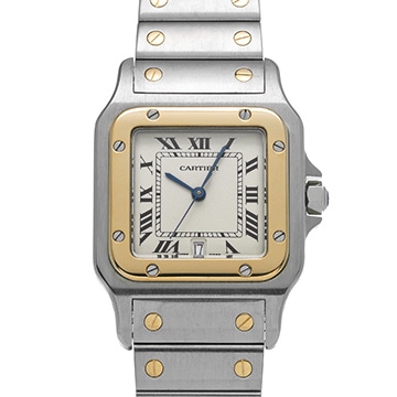 カルティエ サントス ガルベ LM W20011C4 アイボリー メンズ 時計 【中古】【wristwatch】