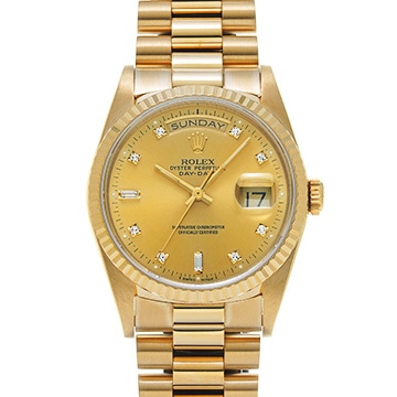 ロレックス デイデイト 18238A シャンパン/ダイヤモンド メンズ 時計 【中古】【wristwatch】