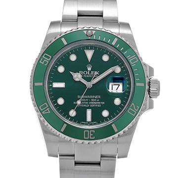 ロレックス サブマリーナ デイト 116610LV グリーン メンズ 時計 【中古】【wristwatch】
