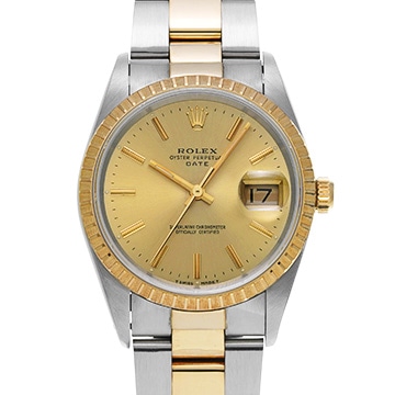 ロレックス オイスターパーペチュアル デイト 15223 シャンパン メンズ 時計 【中古】【wristwatch】