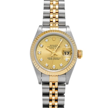 ロレックス デイトジャスト 69173G シャンパン/ダイヤモンド レディース 時計 【中古】【wristwatch】