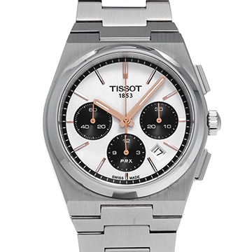 ティソ PRX オートマティック クロノグラフ T137.427.11.011.00 ホワイト メンズ 時計 【中古】【wristwatch】