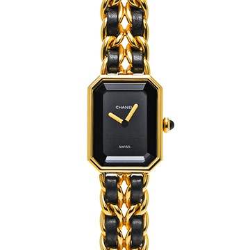 シャネル プルミエール M H0001 ブラック レディース 時計 【中古】【wristwatch】