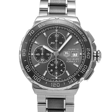 タグ ホイヤー フォーミュラ1 キャリバー16 クロノグラフ CAU2010.BA0873 グレー/ブラック メンズ 時計 【中古】【wristwatch】