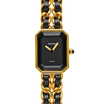 シャネル プルミエール S H0001 ブラック レディース 時計 【中古】【wristwatch】