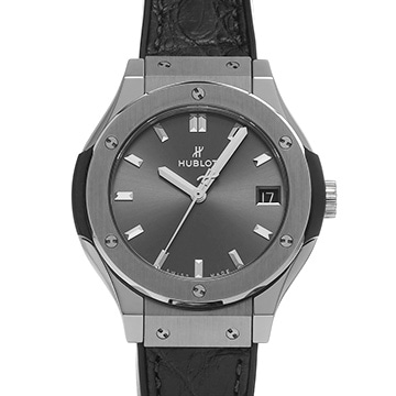 ウブロ クラシックフュージョン チタニウム レーシンググレー 581.NX.7071.LR グレー レディース 時計 【中古】【wristwatch】