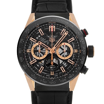 タグ ホイヤー カレラ キャリバーホイヤー02 クロノグラフ CBG2A50.FC6450 スケルトン メンズ 時計 【中古】【wristwatch】
