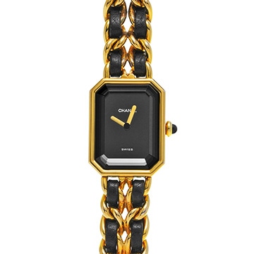 シャネル プルミエール L H0001 ブラック レディース 時計 【中古】【wristwatch】