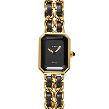 シャネル プルミエール L H0001 ブラック レディース 時計 【中古】【wristwatch】