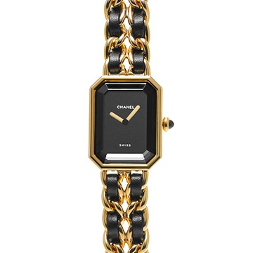 シャネル プルミエール M H0001 ブラック レディース 時計 【中古】【wristwatch】