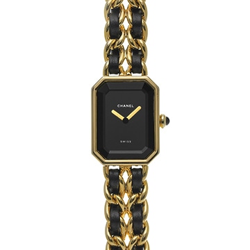 シャネル プルミエール L H0001 ブラック レディース 時計 【中古】【wristwatch】