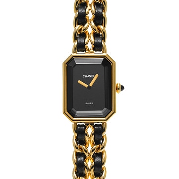 シャネル プルミエール L H0001 ブラック レディース 時計 【中古】【wristwatch】