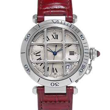 カルティエ パシャ グリッド カルティエ創業150th W3102255 シルバー メンズ 時計 【中古】【wristwatch】
