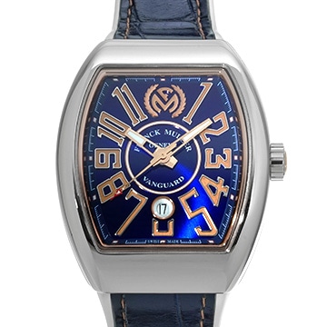 フランクミュラー ヴァンガード 30th 日本限定 V45SCDTJSTGBLE AC5N ブルー メンズ 時計 【中古】【wristwatch】