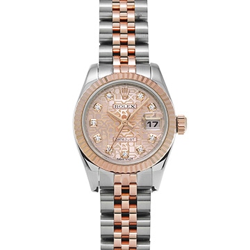 ロレックス デイトジャスト 179171G ピンクコンピュータ/ダイヤモンド レディース 時計 【中古】【wristwatch】
