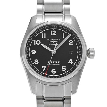 ロンジン スピリット L3.810.4.53.9 マットブラック メンズ 時計 【中古】【wristwatch】